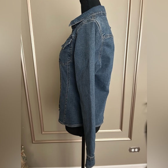 Limited Too Y2K Fitted Stretch Denim Jacket Button Front Size XXL - Picture 3 of 6
